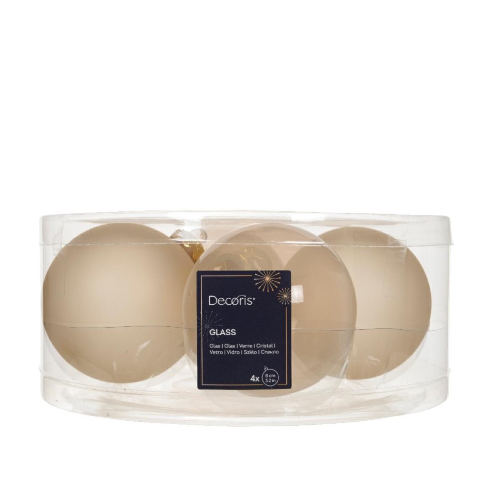 SFERA VETRO D.8CM. MIX PERLA